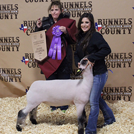Grand Champion Market Lamb 2016 Runnels County Livestock Show