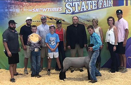 Grand Champion Market Lamb Champion Natural 2019 Illinois State Fair - Jr Show