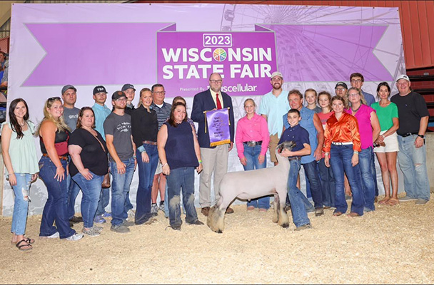 Grand Champion Market Lamb<br />
Champion Cross<br />
2023 Wisconsin State Fair 